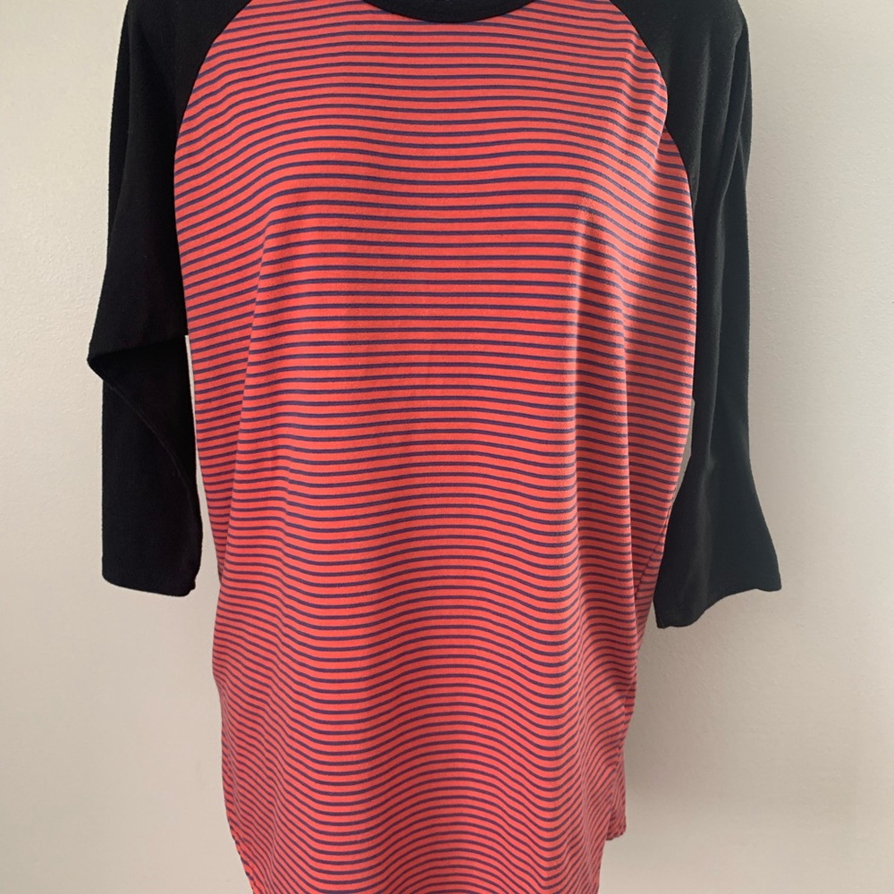 LuLa Roe Baseball Style Striped Tee - Picture 15 of 16